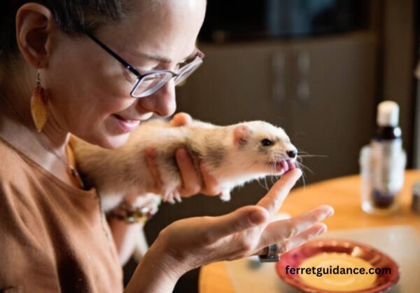 What does it mean when a ferret licks you?